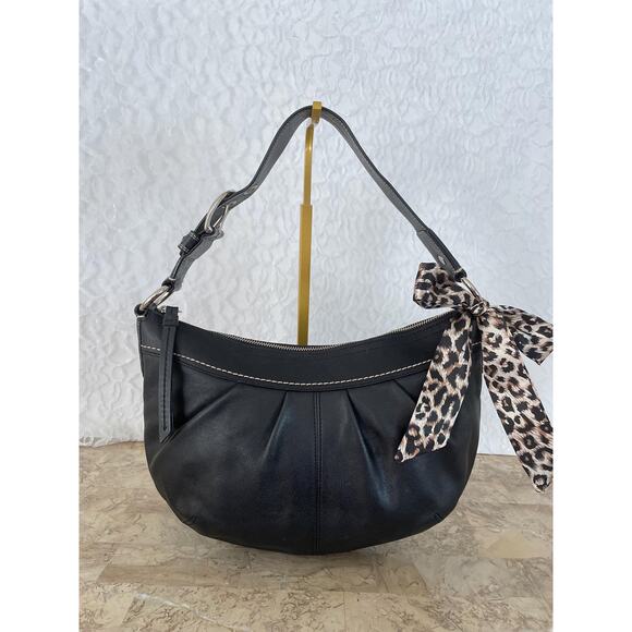 Coach Ergo Pleated hobo/soho black Leather Shoulder Bag - Picture 1 of 9